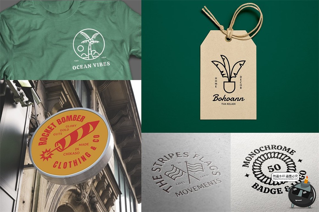 图片[5]-复古线条拼贴字母组合图标图形LOGO徽标徽章艺术贴纸AI矢量素材-设计猿