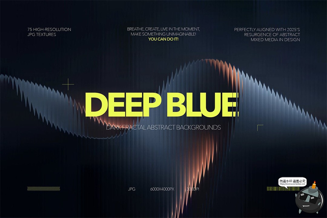 图片[1]-深色现代时尚条纹波浪长虹玻璃渐变抽象艺术装饰背景JPG图片素材-设计猿