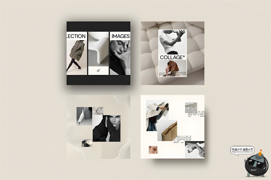 图片[4]-简约文艺服装社交媒体品牌海报图形方形竖版图文排版PSD模板素材-设计猿