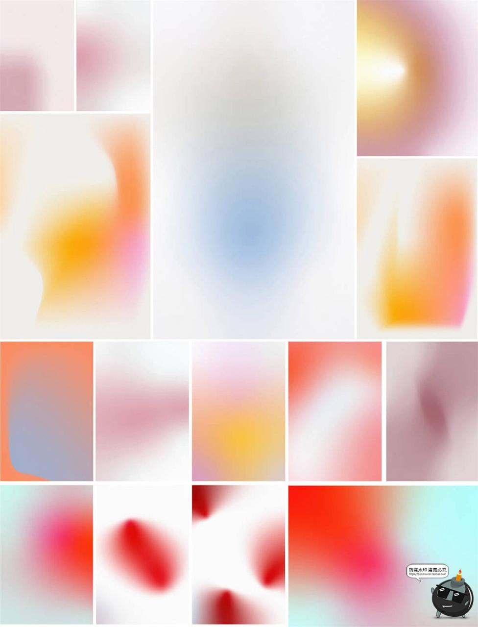 图片[5]-科幻未来抽象渐变背景箭头信息线性波浪空间地形网格PNG+AI素材-设计猿