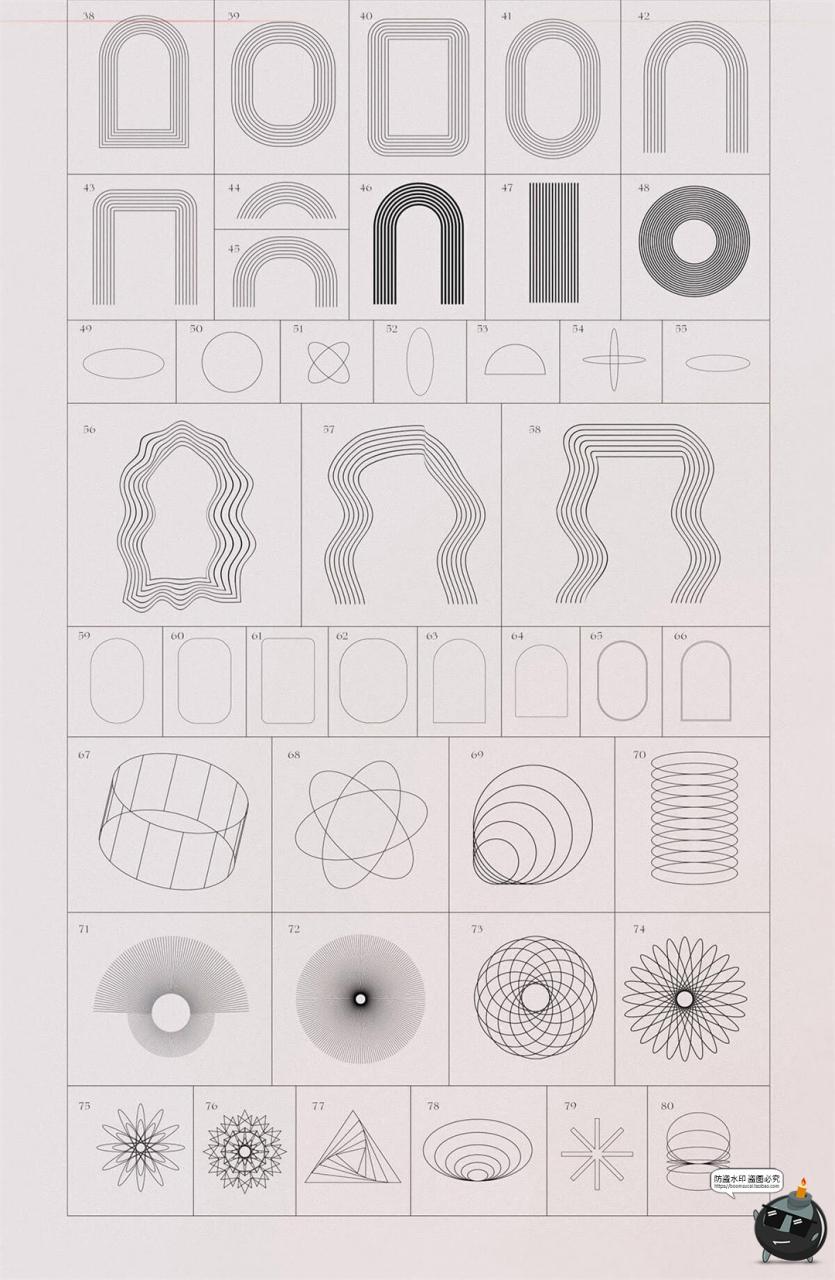 图片[11]-科幻未来抽象渐变背景箭头信息线性波浪空间地形网格PNG+AI素材-设计猿