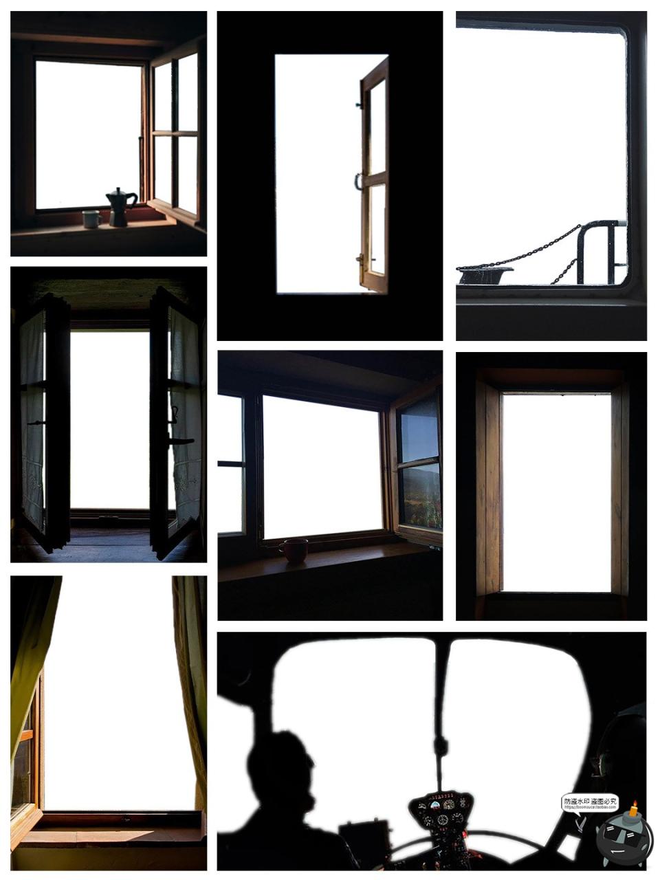 图片[1]-第一人称视角边框素材窗户火车飞机小轿车车内视角PNG免抠PSD素材-设计猿