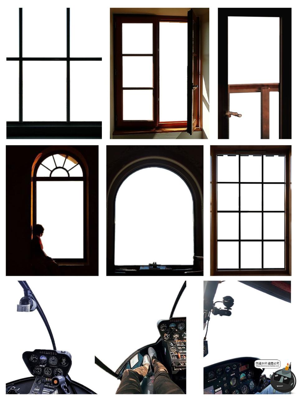 图片[2]-第一人称视角边框素材窗户火车飞机小轿车车内视角PNG免抠PSD素材-设计猿