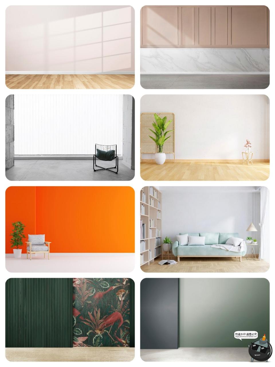 图片[2]-家居渲染场景客厅空旷室内高清设计素材墙面餐桌背景JPG图片素材-设计猿