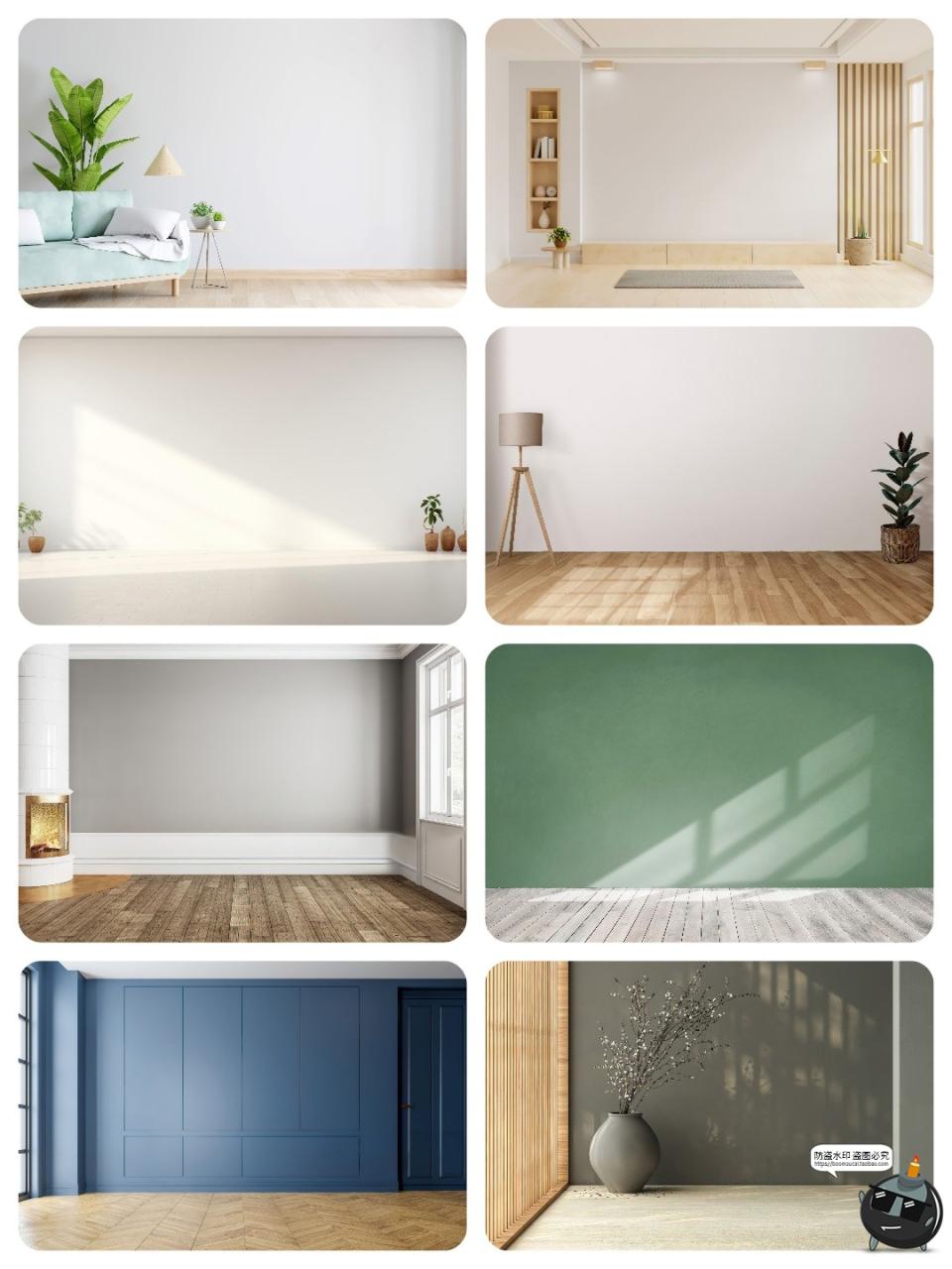 图片[3]-家居渲染场景客厅空旷室内高清设计素材墙面餐桌背景JPG图片素材-设计猿