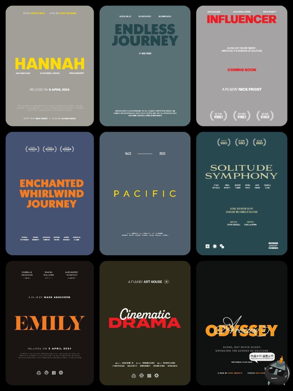 图片[3]-经典恐怖惊悚悬疑电影海报封面文案标题大字排版版式PSD模板素材-设计猿