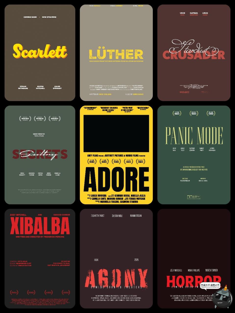 图片[4]-经典恐怖惊悚悬疑电影海报封面文案标题大字排版版式PSD模板素材-设计猿