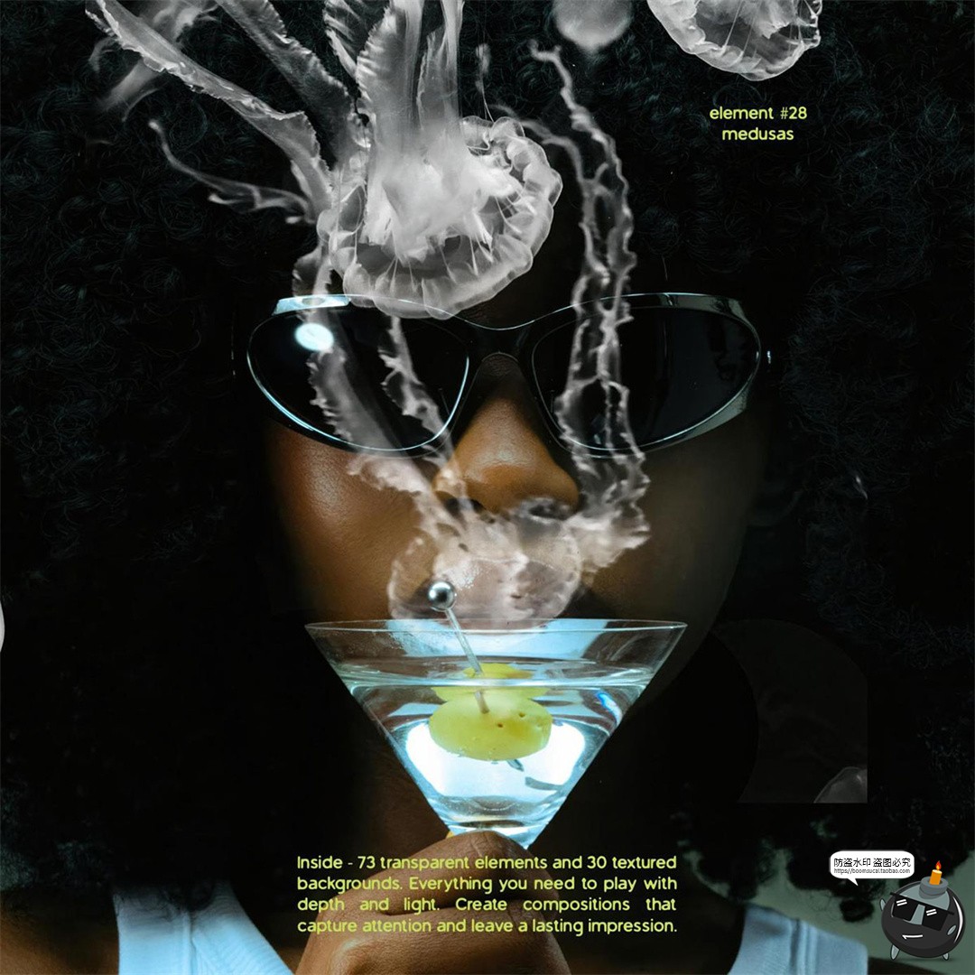 图片[6]-孤寂透明薄膜水汽烟雾空灵轮廓塑料花卉水晶PNG拼贴元素插图素材-设计猿