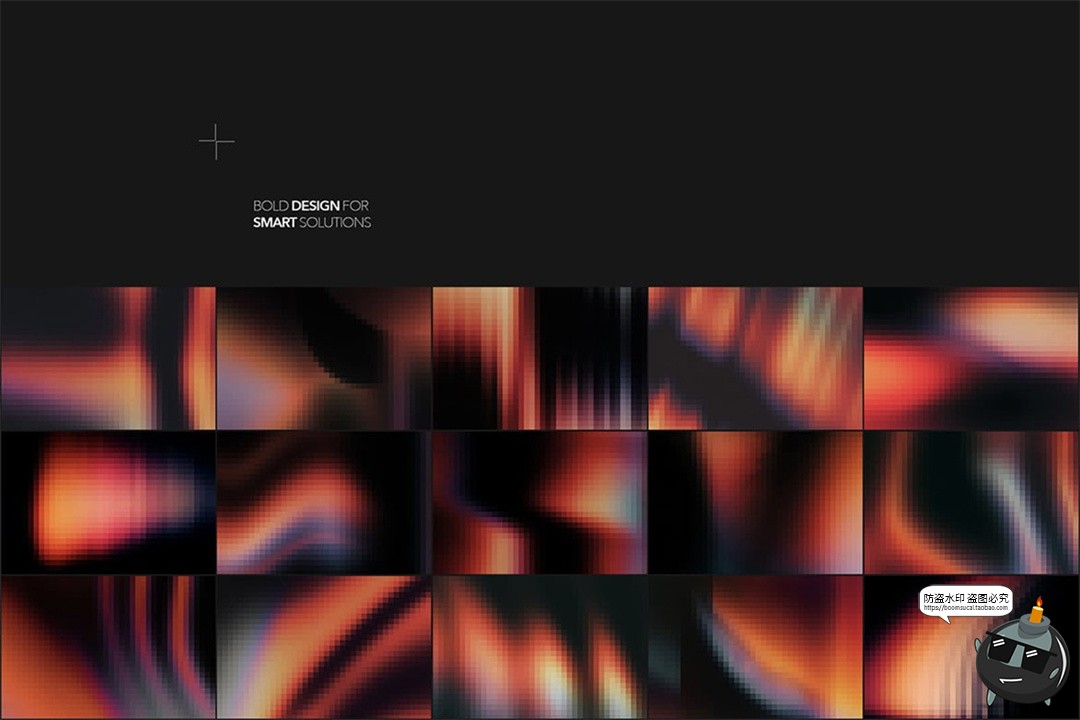 图片[2]-潮流未来科幻像素风马赛克低保真科技海报渐变背景JPG图片素材图-设计猿