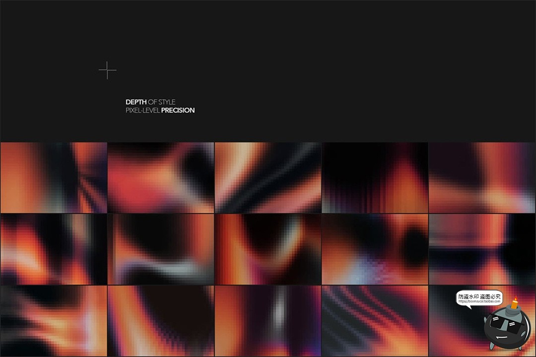 图片[5]-潮流未来科幻像素风马赛克低保真科技海报渐变背景JPG图片素材图-设计猿