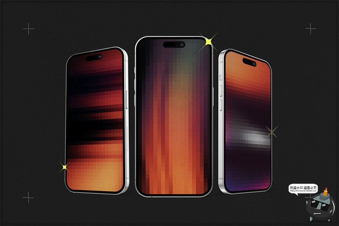 图片[8]-潮流未来科幻像素风马赛克低保真科技海报渐变背景JPG图片素材图-设计猿