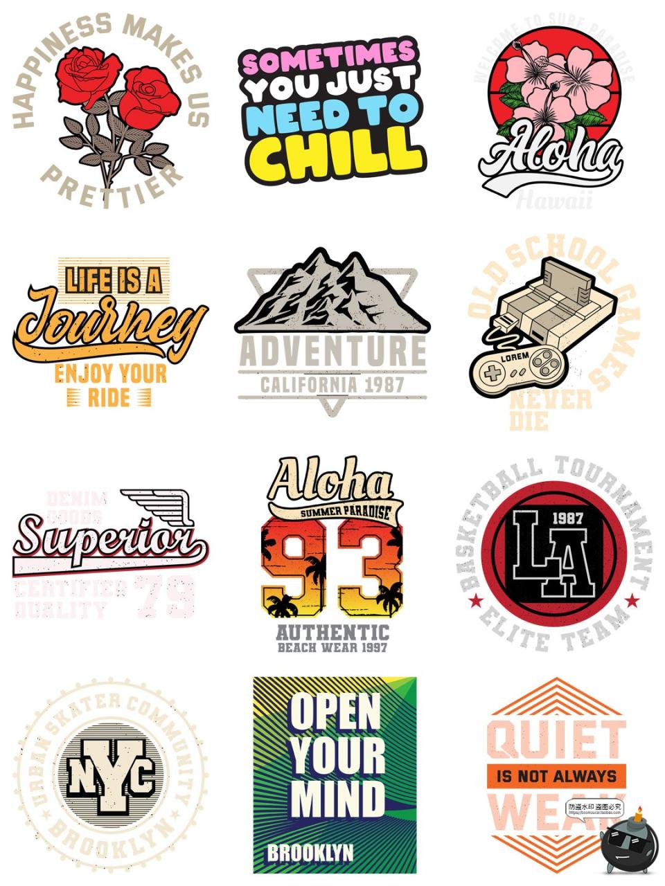 图片[6]-美式个性复古潮流篮球插画服饰T恤PNG印花烫印图案AI矢量图片素材-设计猿