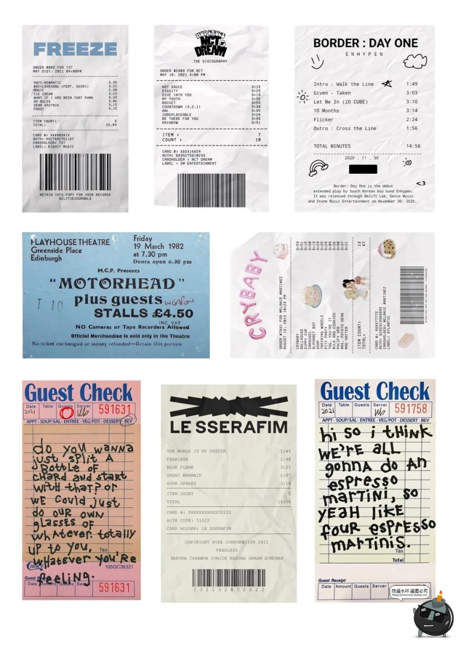 图片[5]-美式复古ins风旧票据卡片电子美工手账拼贴纸装饰元素PNG免抠图片-设计猿