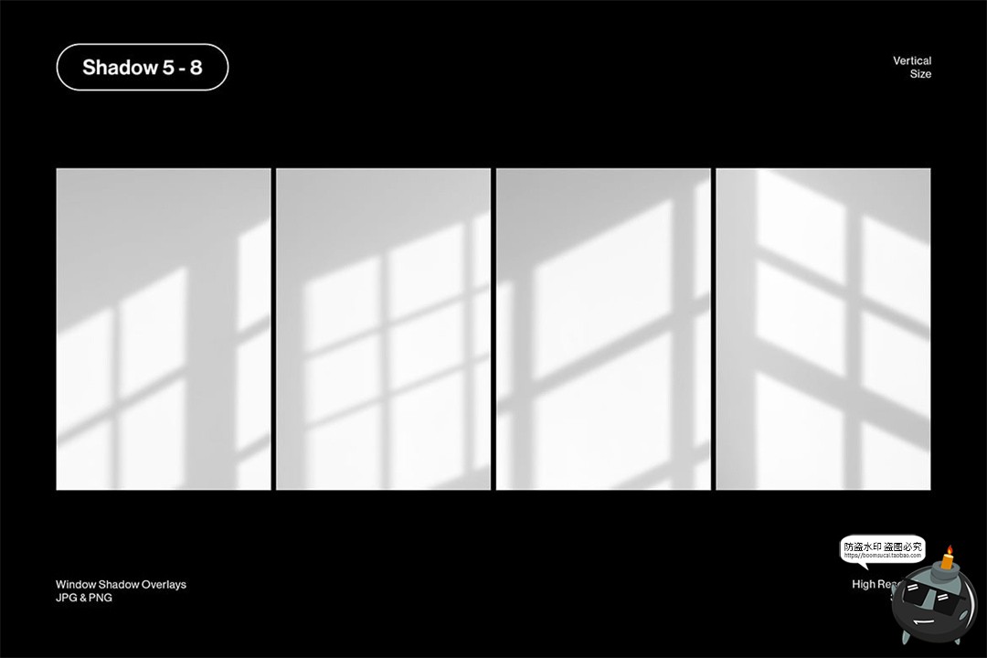图片[5]-真实自然文艺窗格窗框光影投影阴影背景底纹PNG免抠图片后期素材-设计猿
