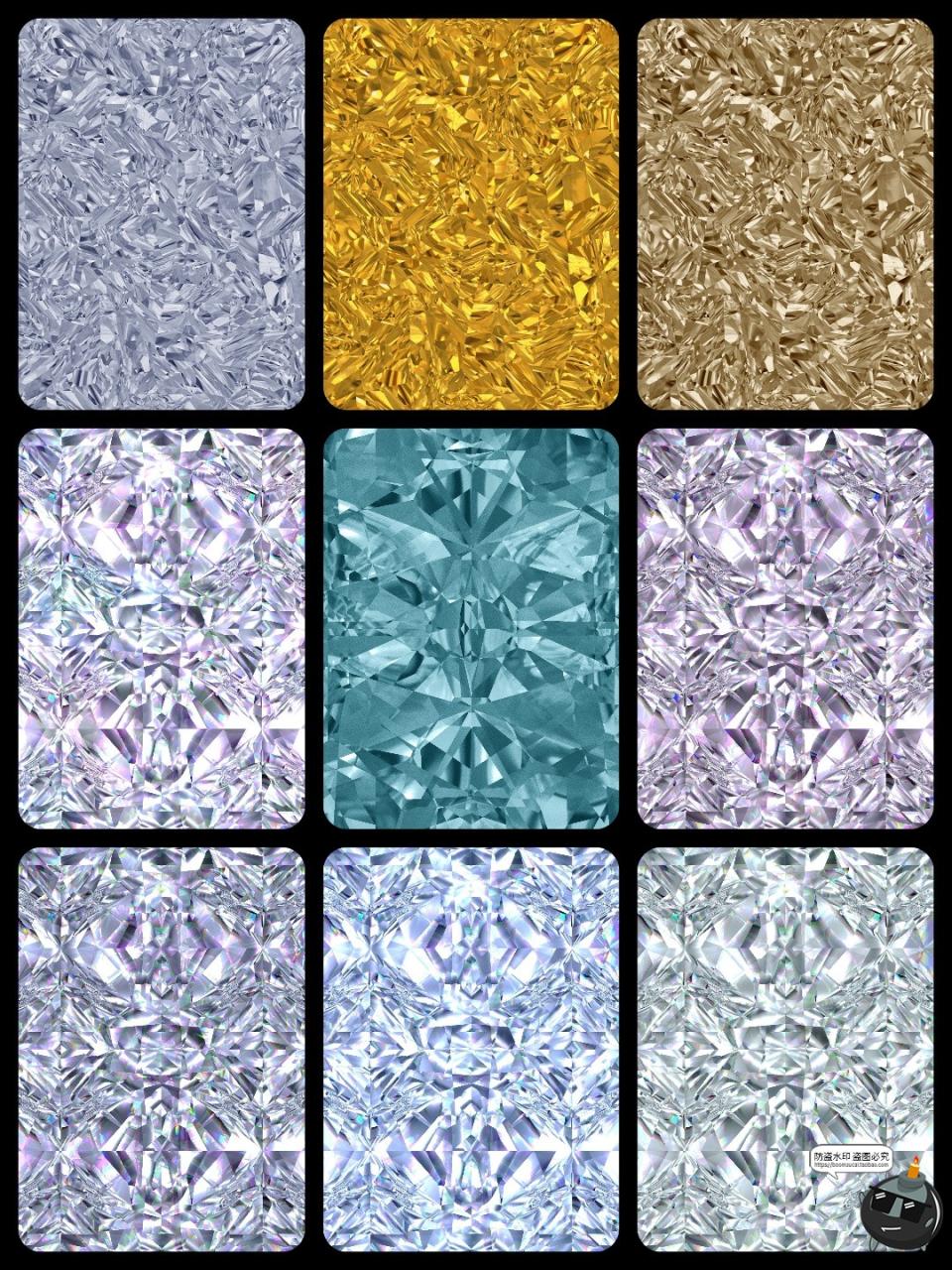 图片[2]-璀璨钻石宝石彩虹色水晶几何切面绚丽背景纹理JPG平面图片素材-设计猿