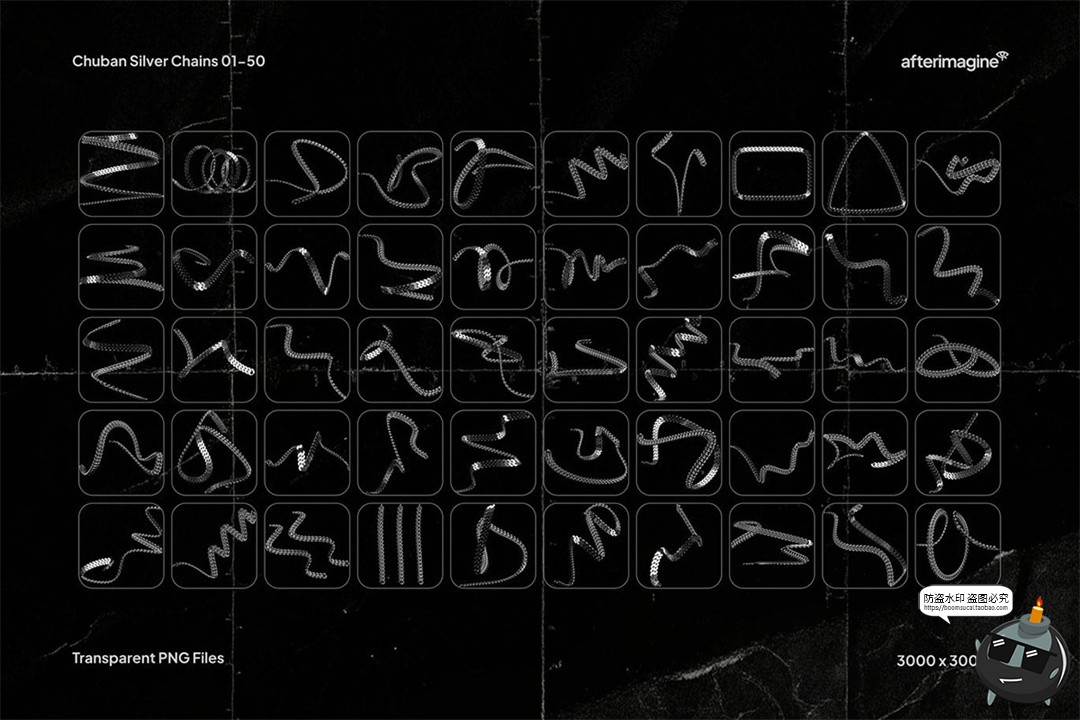 图片[4]-奢华粗犷高清3D金属链条街头嘻哈项链古巴链后期png免抠图片素材-设计猿