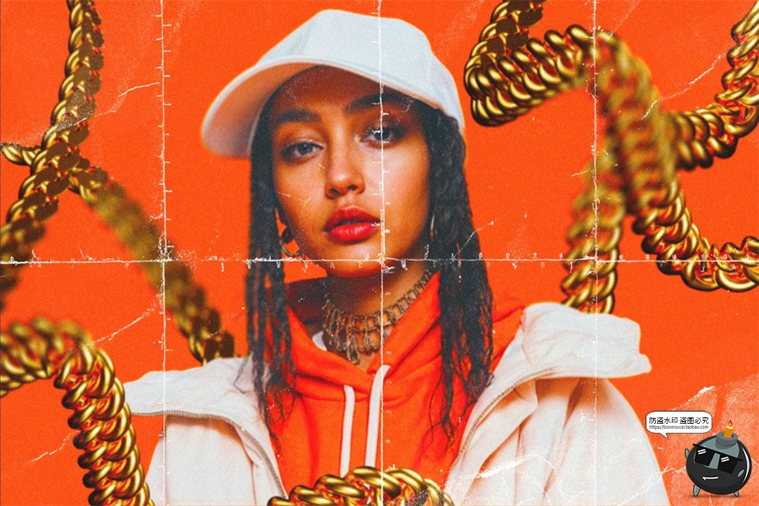 图片[6]-奢华粗犷高清3D金属链条街头嘻哈项链古巴链后期png免抠图片素材-设计猿