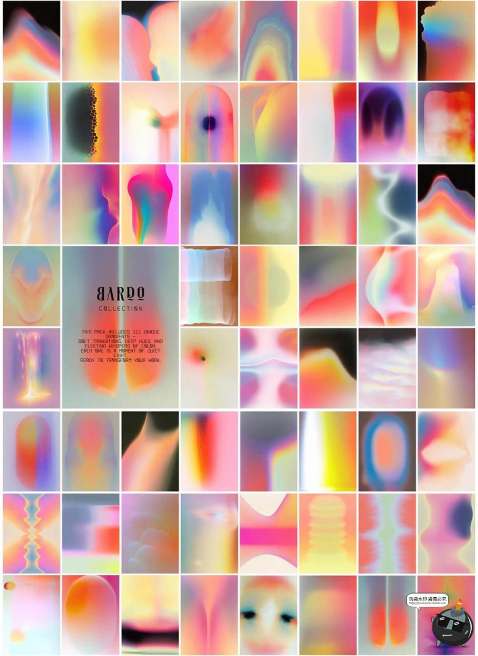 高清抽象艺术梦境冥想迷幻朦胧霓虹模糊奇幻渐变背景JPG图片素材-设计猿