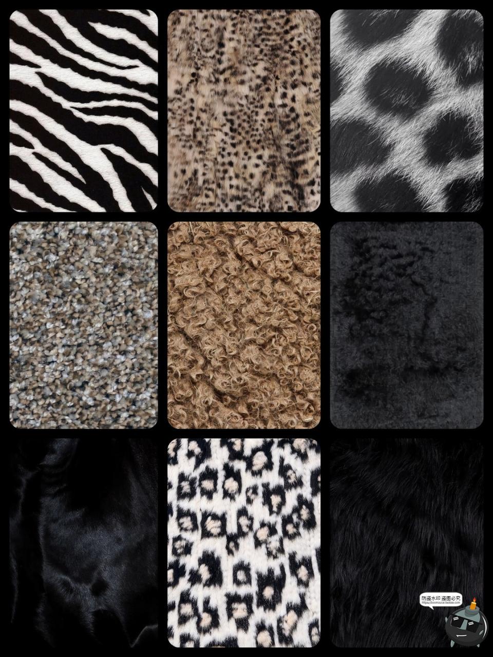 图片[4]-毛绒动物皮草面料肌理底图背景图案后期合成装饰元素JPG图片素材-设计猿