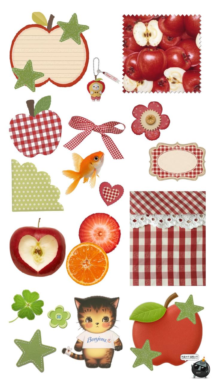 图片[2]-卡通古早手账复古韩系电子手帐拼贴纸PNG免抠图饭圈美工装饰素材-设计猿