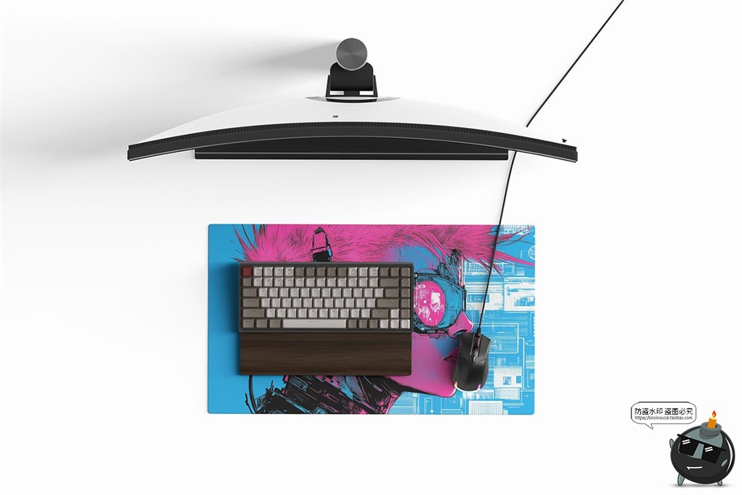图片[6]-电竞游戏桌面鼠标垫台式桌垫印花图案展示效果图PSD模板样机素材-设计猿