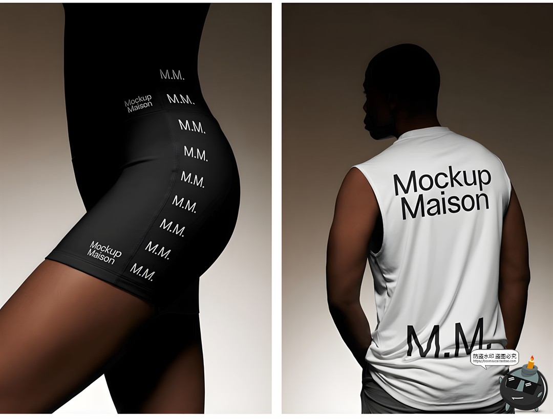 图片[4]-运动训练健身瑜伽锻炼紧身衣服装logo图标企业展示PSD样机ps素材-设计猿