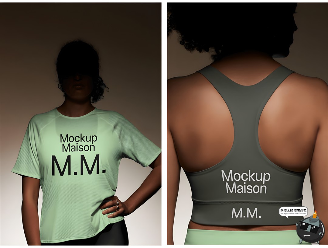 图片[5]-运动训练健身瑜伽锻炼紧身衣服装logo图标企业展示PSD样机ps素材-设计猿