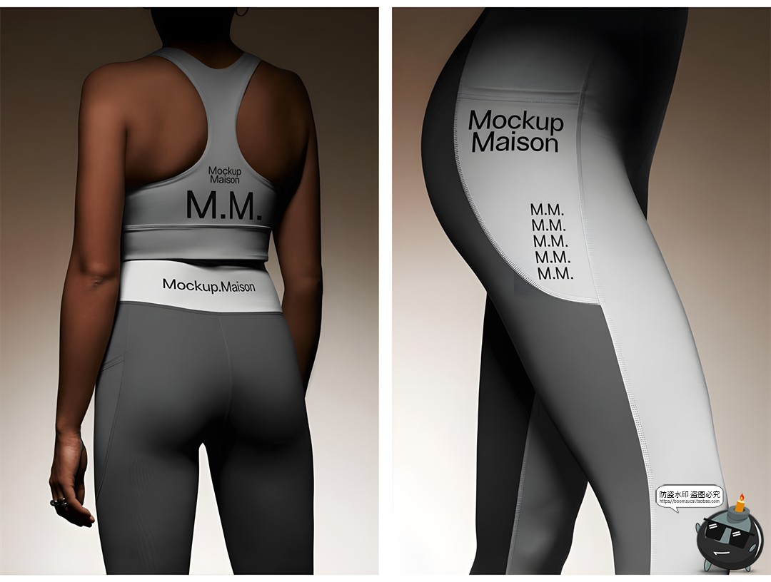 图片[6]-运动训练健身瑜伽锻炼紧身衣服装logo图标企业展示PSD样机ps素材-设计猿