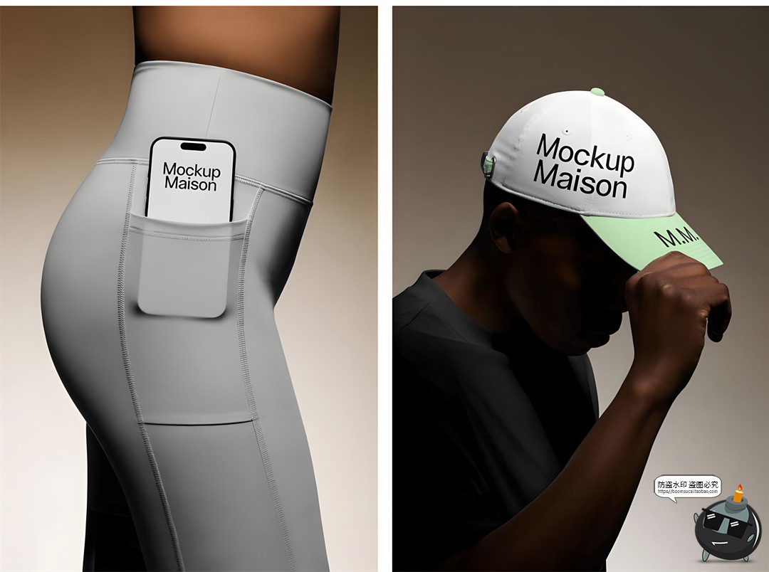 图片[7]-运动训练健身瑜伽锻炼紧身衣服装logo图标企业展示PSD样机ps素材-设计猿