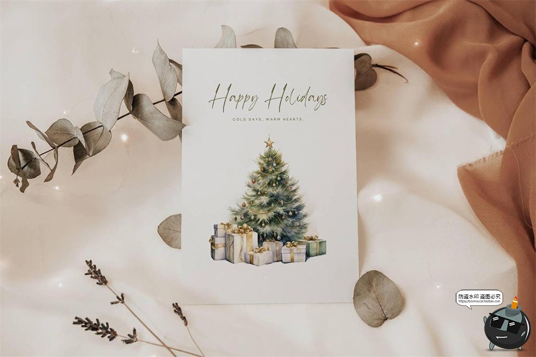 图片[9]-复古时尚圣诞节新年卡通水彩手绘装饰插图插画png免抠图片素材-设计猿