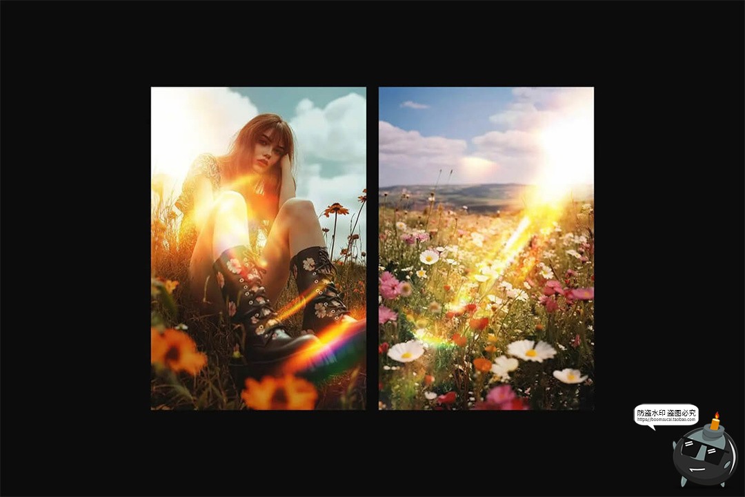 图片[4]-光晕光芒漏光日光阳光艺术摄影人像照片后期特效背景JPG图片素材-设计猿
