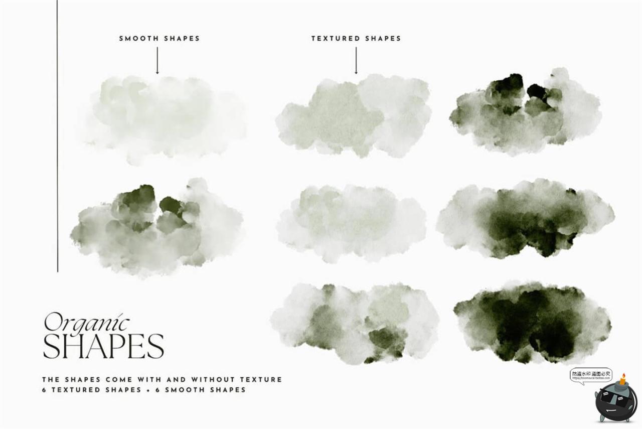 图片[3]-复古印染水墨绿色自然抽象艺术水彩渗色晕染背景底纹JPG图片素材-设计猿