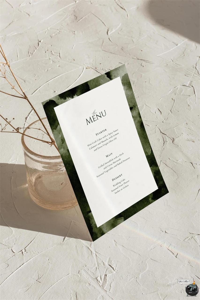 图片[5]-复古印染水墨绿色自然抽象艺术水彩渗色晕染背景底纹JPG图片素材-设计猿