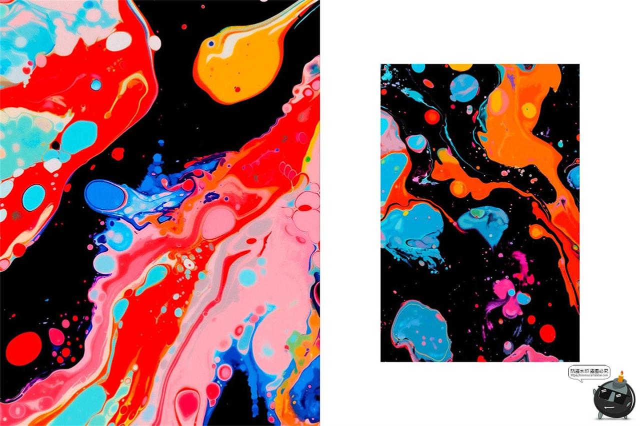 图片[4]-高清撞色液态抽象视觉艺术水墨飞溅晕染泼墨背景底纹JPG图片素材-设计猿