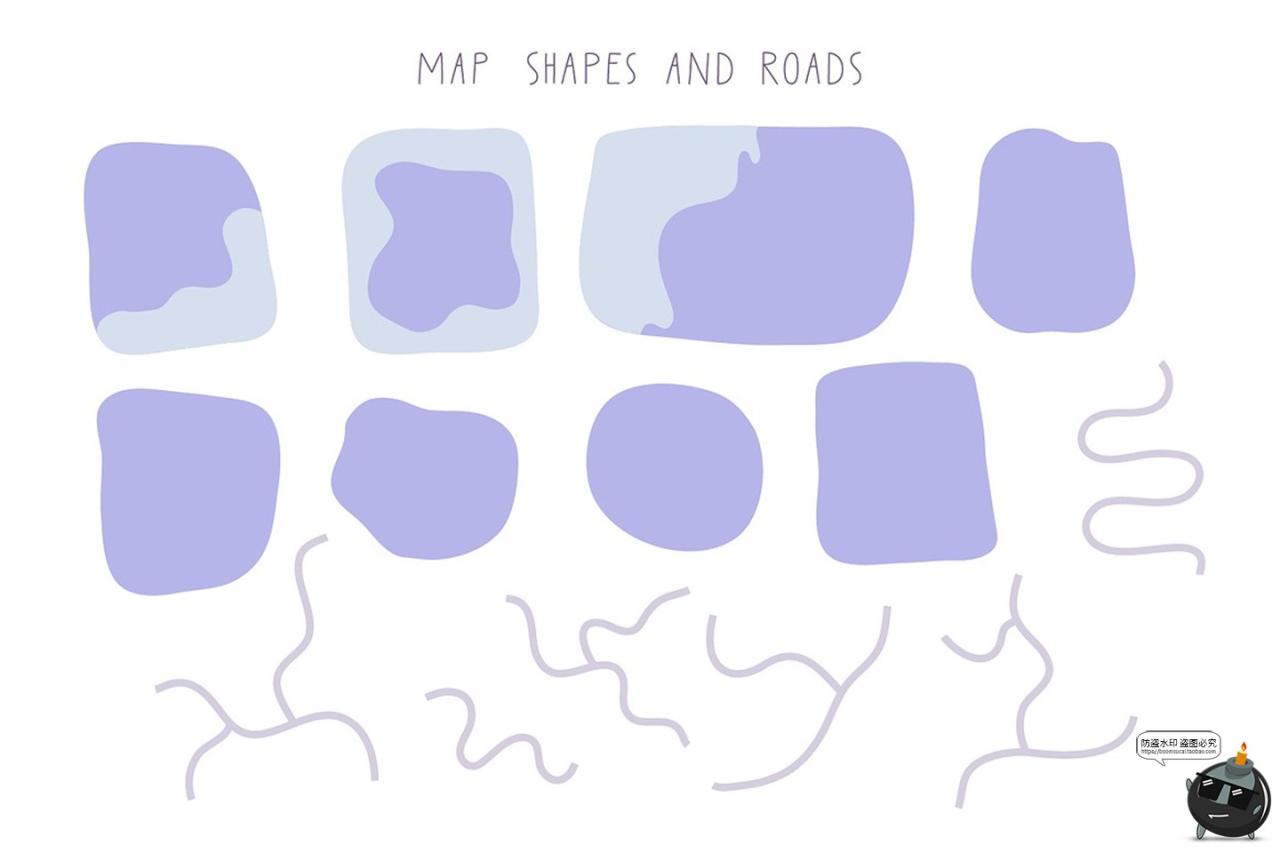 图片[6]-趣味卡通儿童童话魔法世界扁平化插图插画图案AI矢量PNG手账素材-设计猿