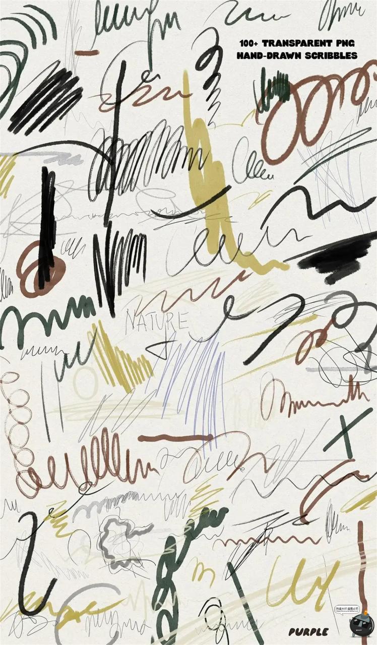 图片[3]-现代时尚手绘抽象艺术装饰挂画手工绘画背景底纹高清JPG图片素材-设计猿