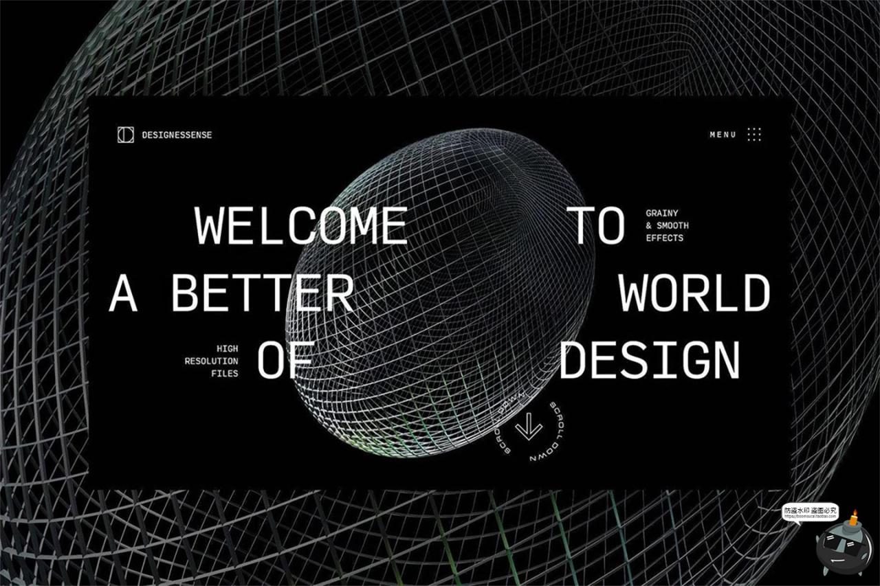 图片[10]-3D立体抽象艺术科幻线框网格科技海报背景底纹PNG免抠图片素材-设计猿