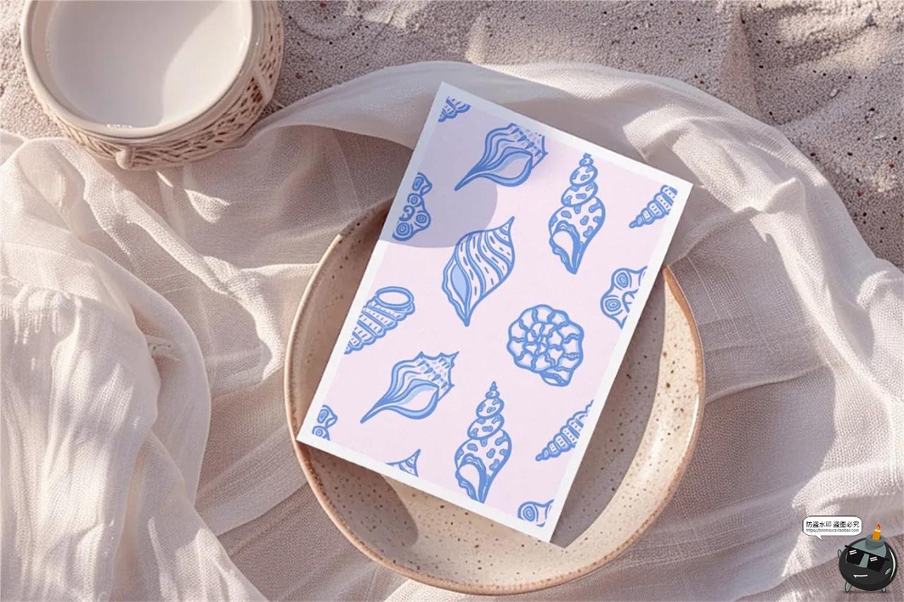 图片[8]-时尚手绘贝壳海螺海星海洋生物插图插画图案AI矢量PNG免扣JPG素材-设计猿