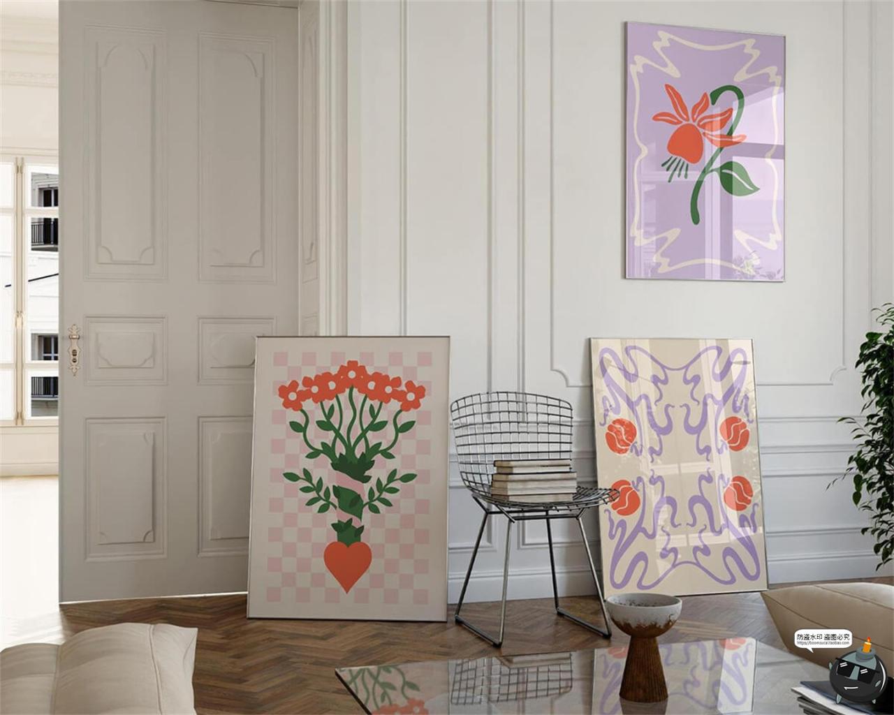 图片[8]-复古手绘自然草本植物花卉树叶新艺术装饰插图插画AI矢量JPG素材-设计猿