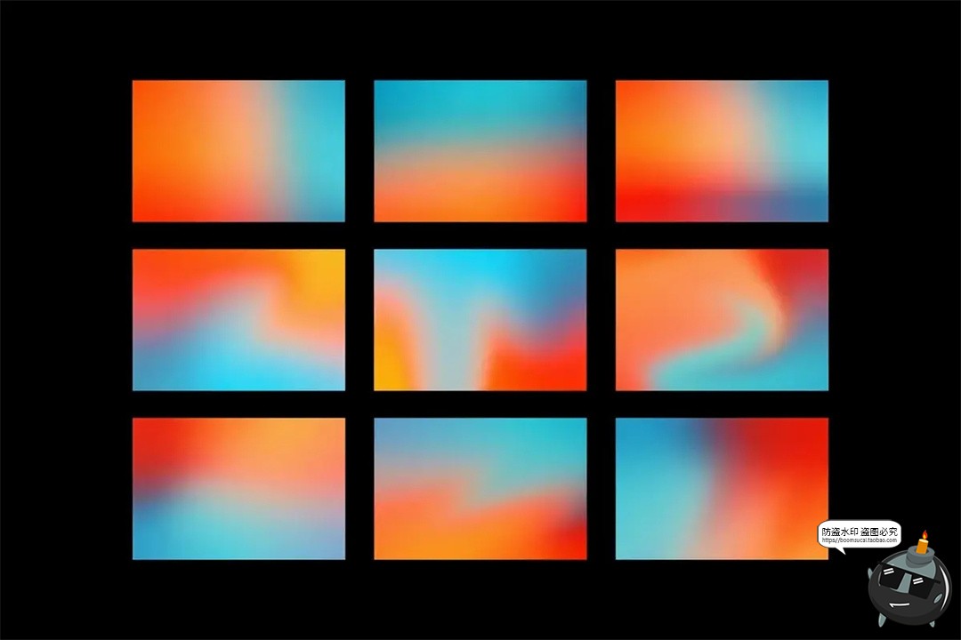 图片[2]-复古科幻时尚长虹玻璃条纹彩虹渐变颗粒噪点背景底纹JPG图片素材-设计猿