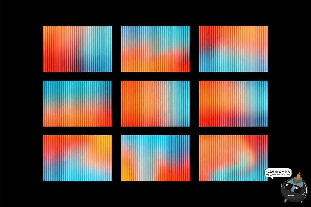 图片[4]-复古科幻时尚长虹玻璃条纹彩虹渐变颗粒噪点背景底纹JPG图片素材-设计猿