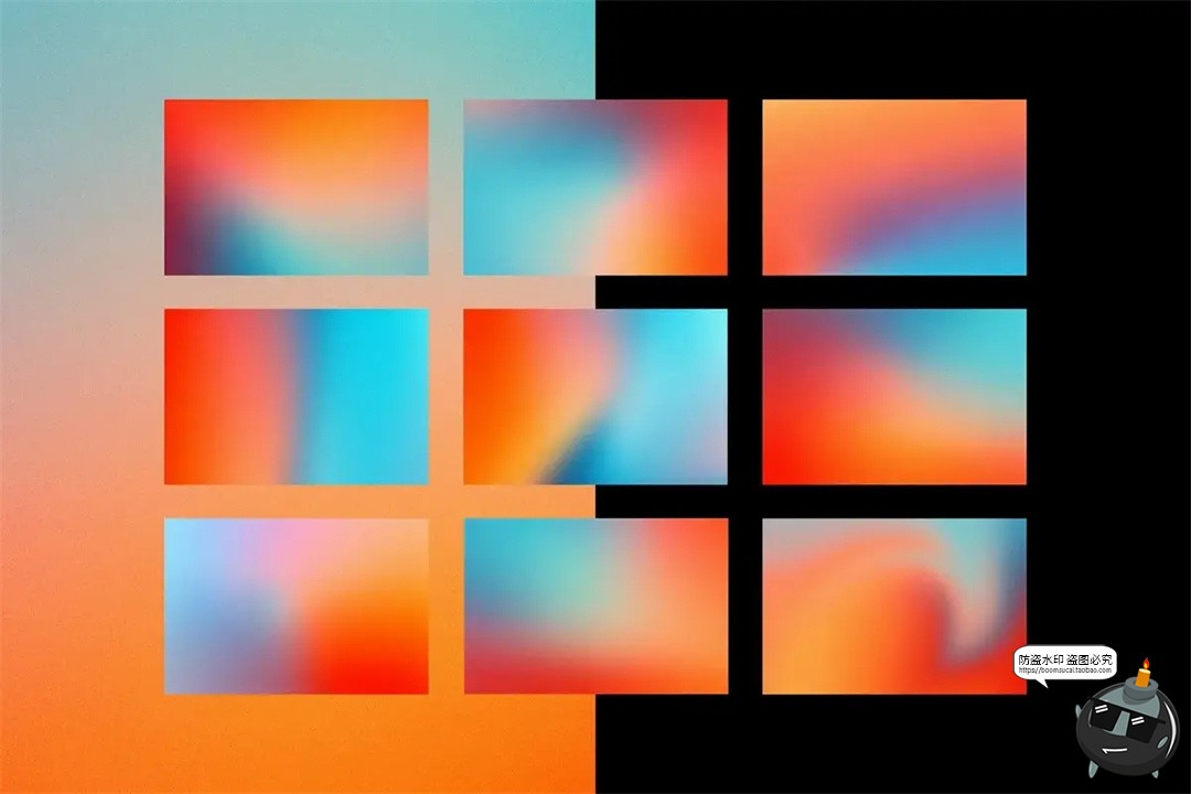 图片[9]-复古科幻时尚长虹玻璃条纹彩虹渐变颗粒噪点背景底纹JPG图片素材-设计猿