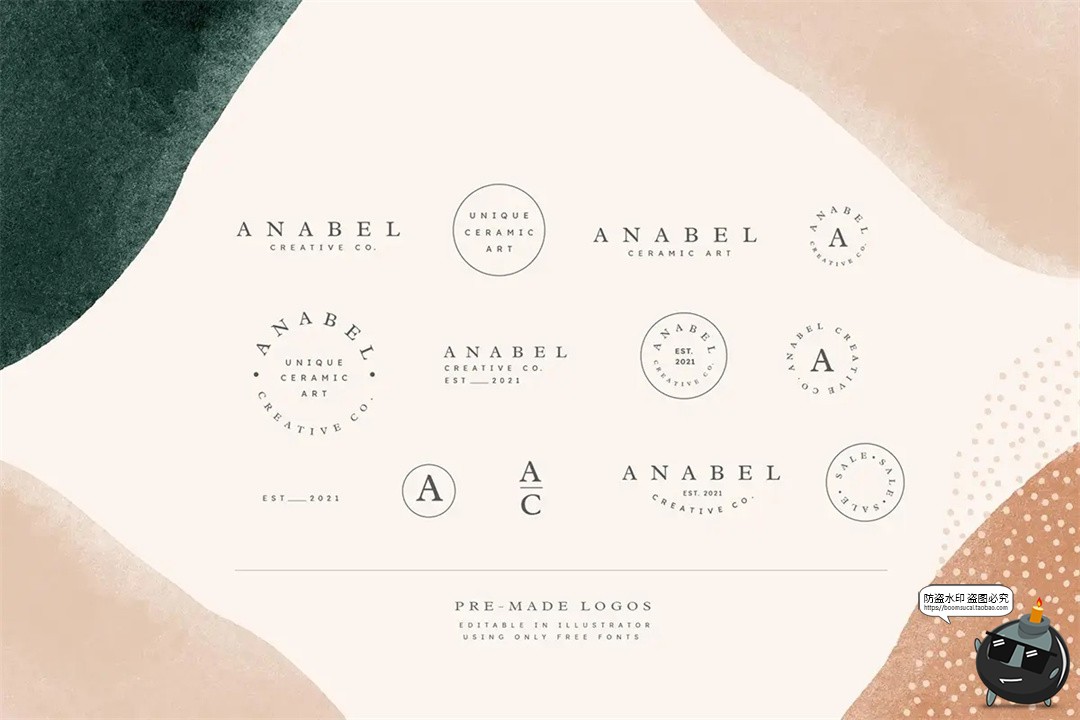 图片[5]-侘寂大地色自然优雅时尚水彩绘画水墨元素装饰艺术PNG图片素材-设计猿