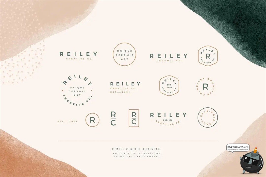 图片[6]-侘寂大地色自然优雅时尚水彩绘画水墨元素装饰艺术PNG图片素材-设计猿