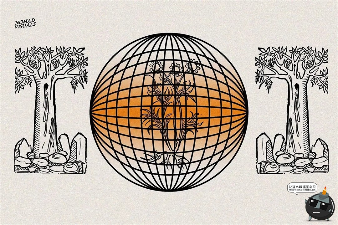 图片[2]-中世纪复古手绘草本植物手稿线描插图插画AI矢量PNG免抠图片素材-设计猿