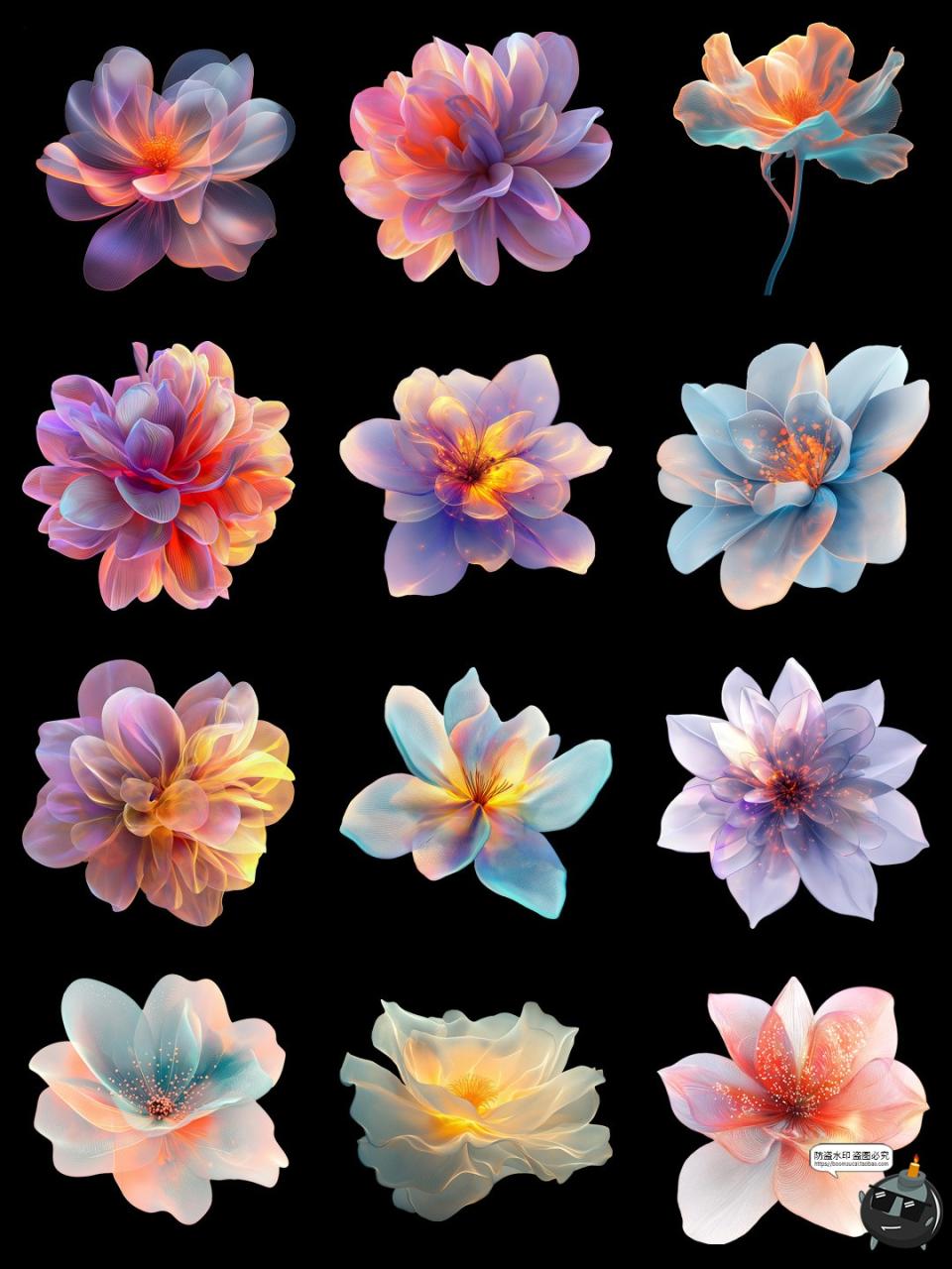 图片[2]-高清神圣花朵仙境梦幻唯美光芒鲜花花卉创意设计PNG免扣素材图片-设计猿