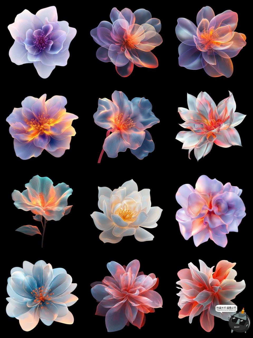 图片[3]-高清神圣花朵仙境梦幻唯美光芒鲜花花卉创意设计PNG免扣素材图片-设计猿