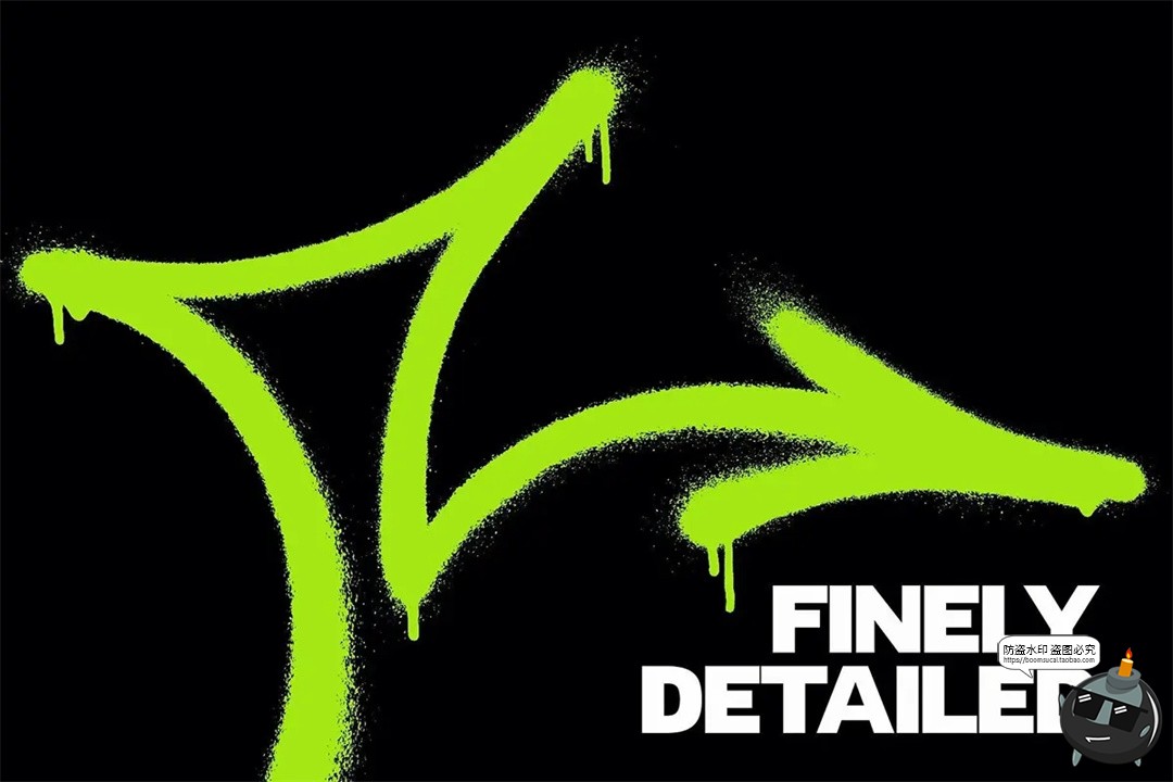 图片[2]-潮流街头艺术手工涂鸦噪点喷漆箭头导视标记符号AI矢量PNG素材图-设计猿