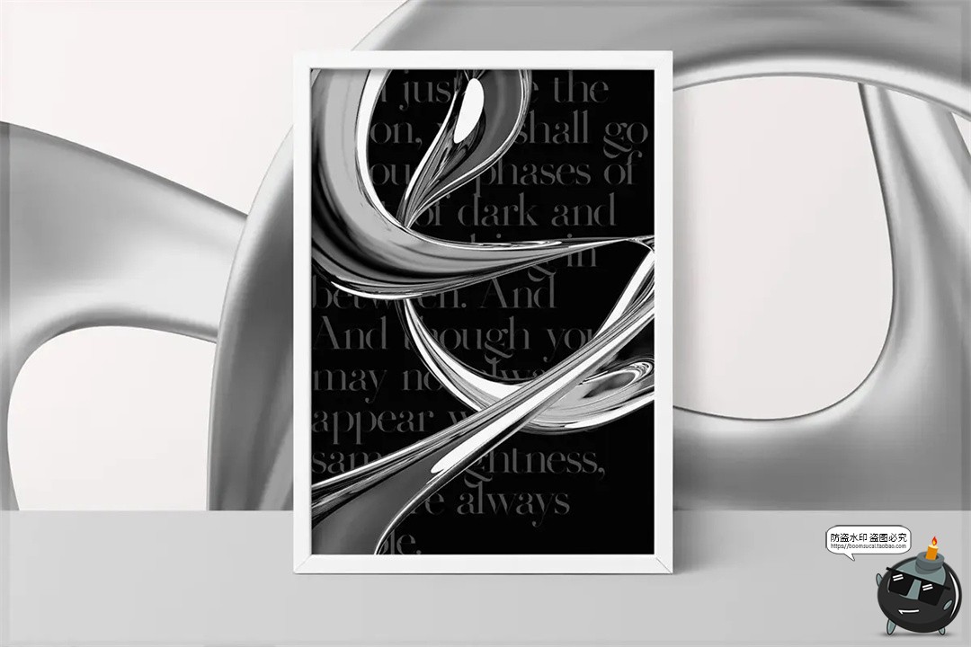 图片[7]-银色科幻3D华丽镀铬哑光液体金属抽象几何图形PNG免抠图片素材-设计猿