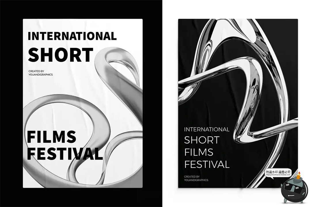 图片[8]-银色科幻3D华丽镀铬哑光液体金属抽象几何图形PNG免抠图片素材-设计猿